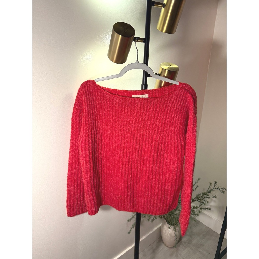 Hansel from Basel pullover red boxy fit fall color m blend alpaca cashmere luxe